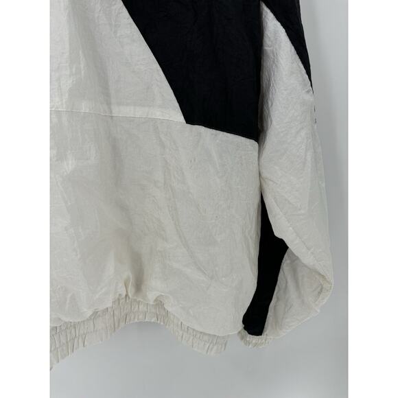 Active Exposure Vintage Jacket Mens XL White Black Windbreaker Geometric Sheer - Picture 10 of 16